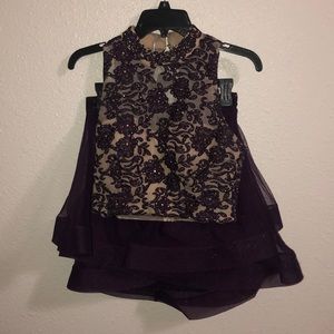 Beautiful purple two piece dress size 3
